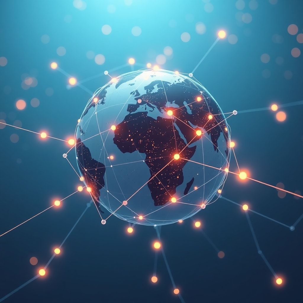 Global network with fast connections